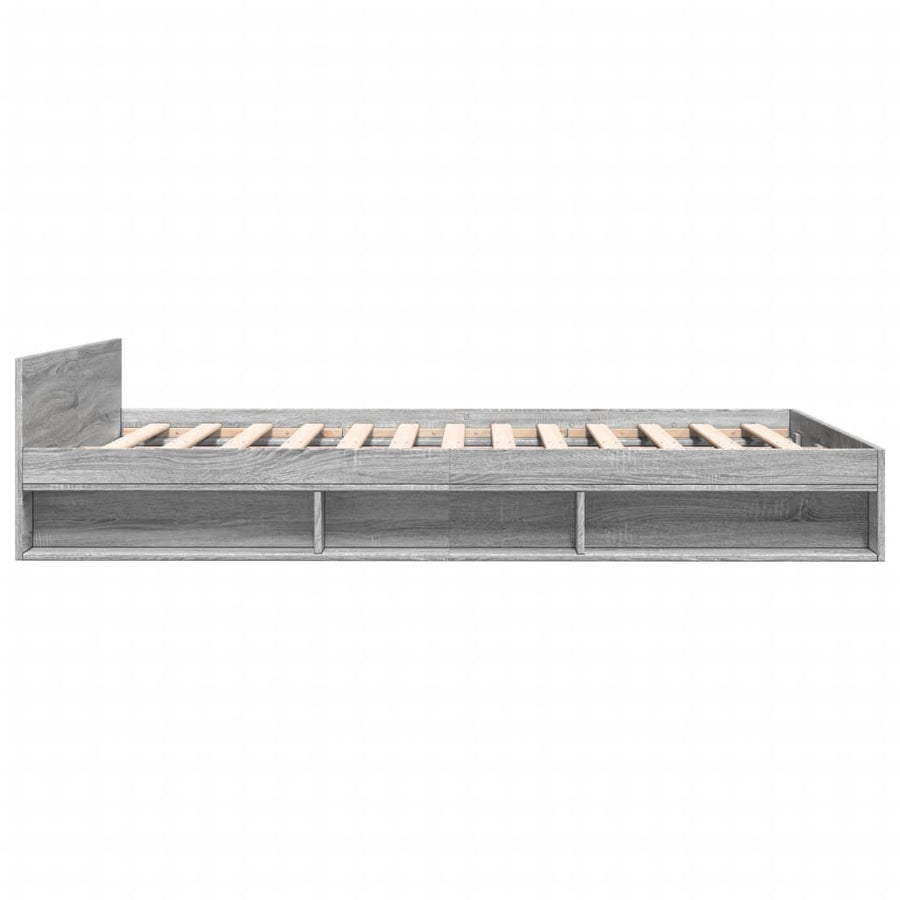 Bedframe met lades bewerkt hout grijs sonoma eiken 160x200 cm