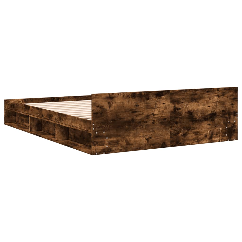 Bedframe met lades bewerkt hout gerookt eikenkleurig 150x200 cm