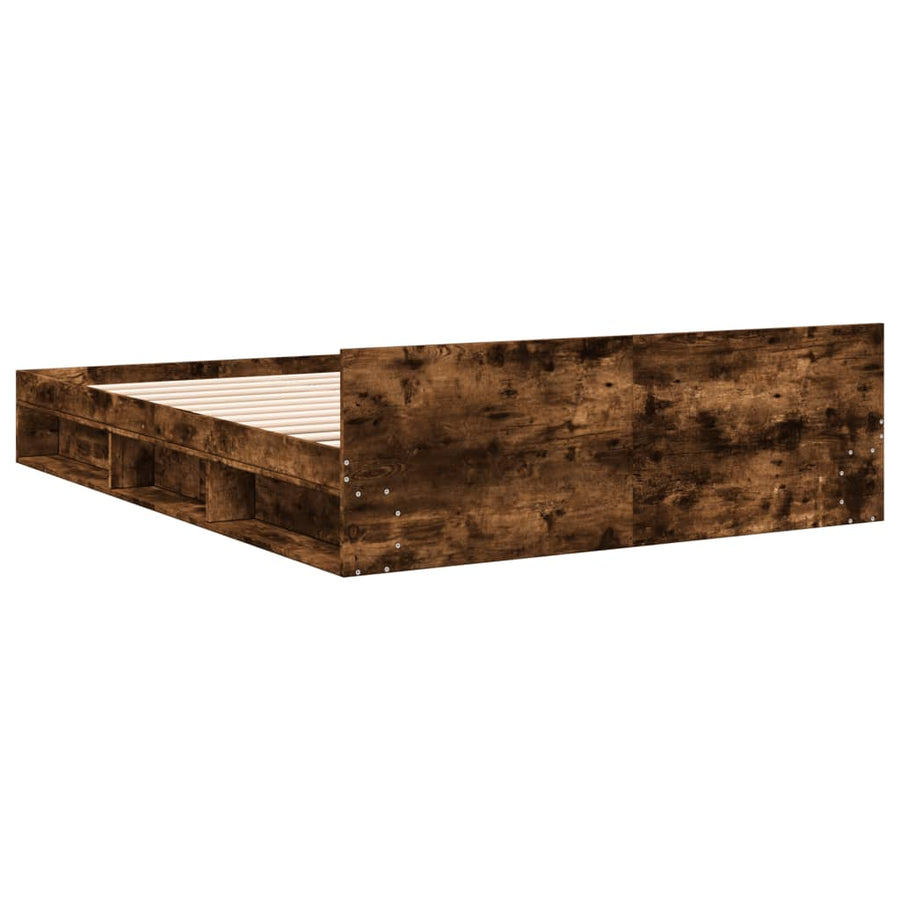 Bedframe met lades bewerkt hout gerookt eikenkleurig 150x200 cm