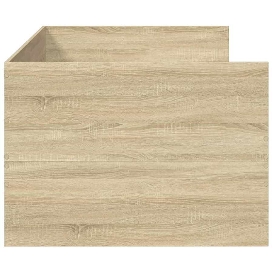 Slaapbank met lades 100x200 cm bewerkt hout sonoma eikenkleurig
