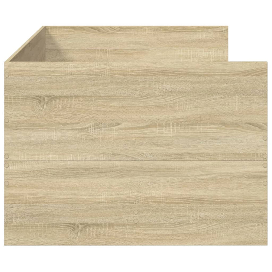 Slaapbank met lades 90x200 cm bewerkt hout sonoma eikenkleurig