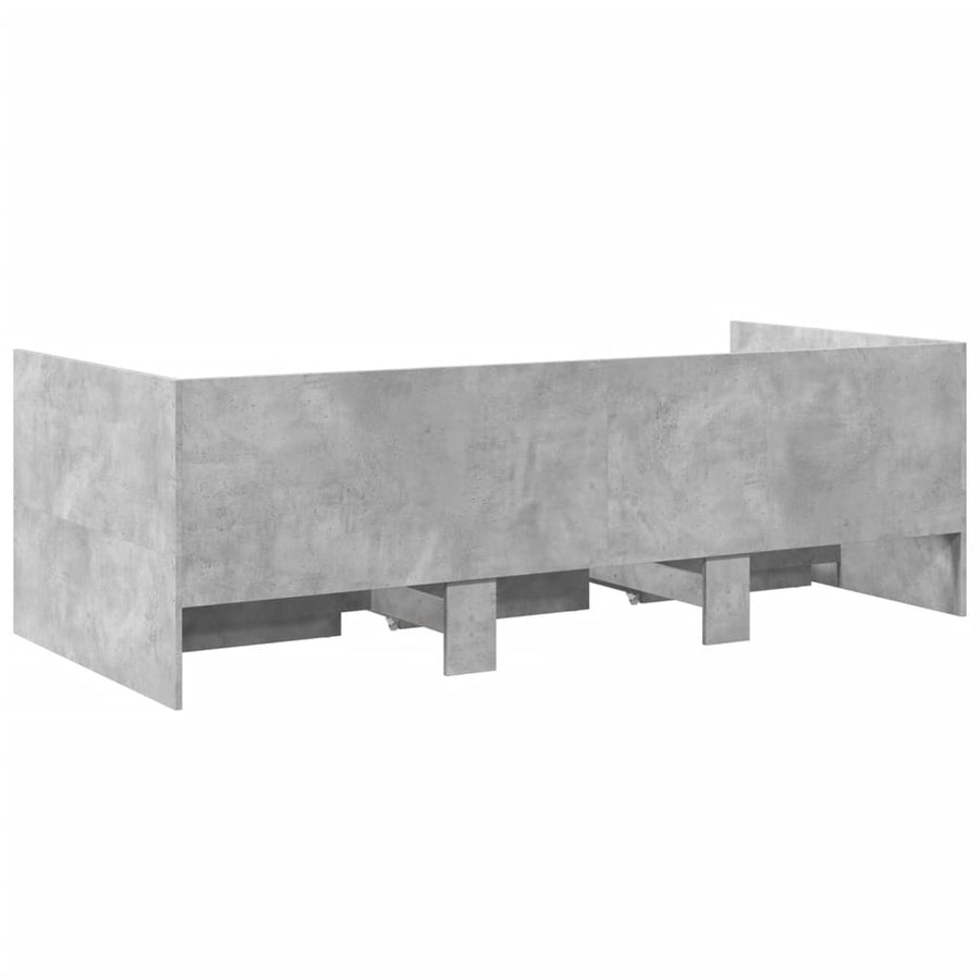 Slaapbank Met Lades Zonder Matras 90 x 200 cm Betongrijs