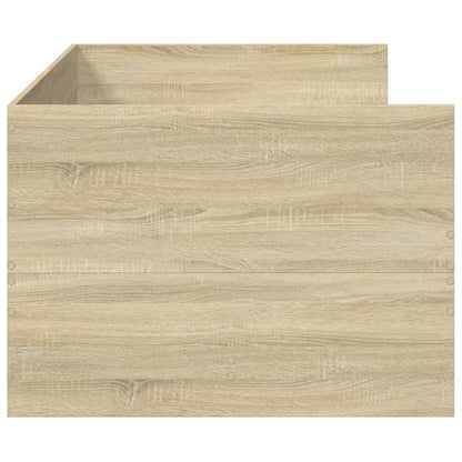 Slaapbank met lades 90x190 cm bewerkt hout sonoma eikenkleurig