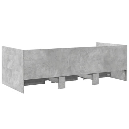 Slaapbank Met Lades Zonder Matras 90 x 190 cm Betongrijs