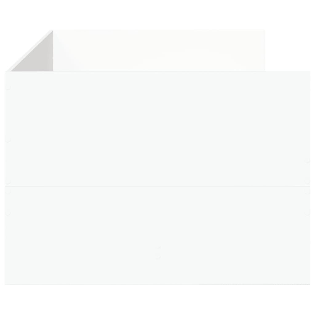 Slaapbank met lades 75x190 cm bewerkt hout wit