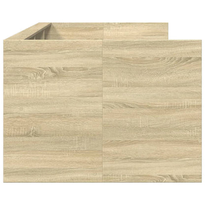Slaapbank met lades 100x200 cm bewerkt hout sonoma eikenkleurig