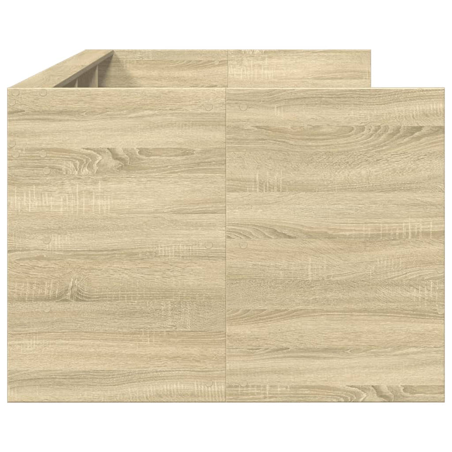 Slaapbank met lades 90x200 cm bewerkt hout sonoma eikenkleurig