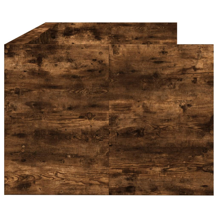 Slaapbank met lades 90x200 cm bewerkt hout gerookt eikenkleurig