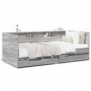 Day bed with drawers without mattress 75x190 cm grey Sonoma oak