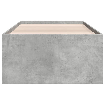 Slaapbank met lades 100x200 cm bewerkt hout betongrijs