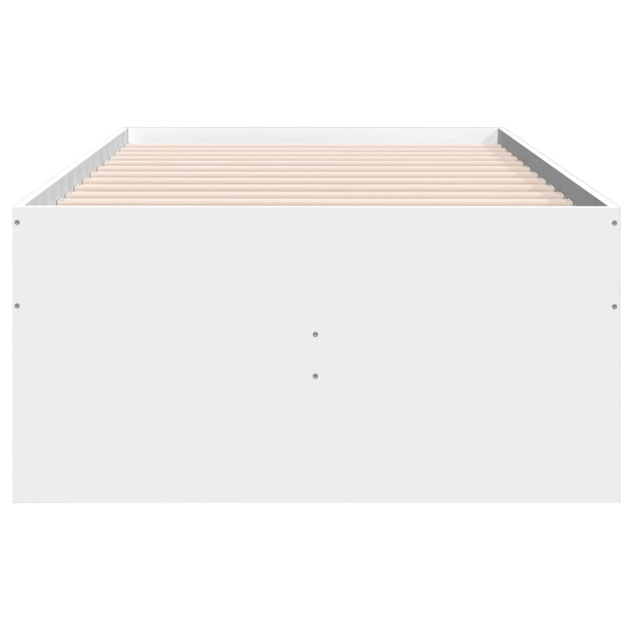 Slaapbank met lades 90x190 cm bewerkt hout wit