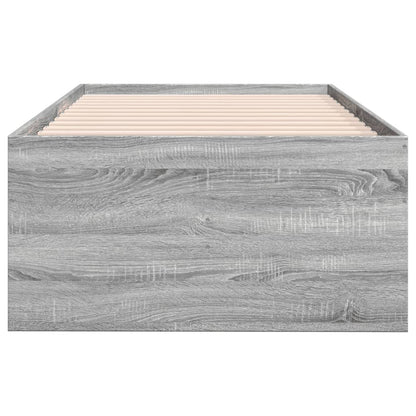 Slaapbank met lades 75x190 cm bewerkt hout grijs sonoma eiken