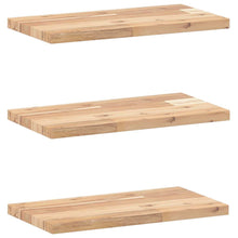 Wandschappen Zwevend Onbehandeld Acaciahout Naturel 3 40 x 20 x 2 cm 1