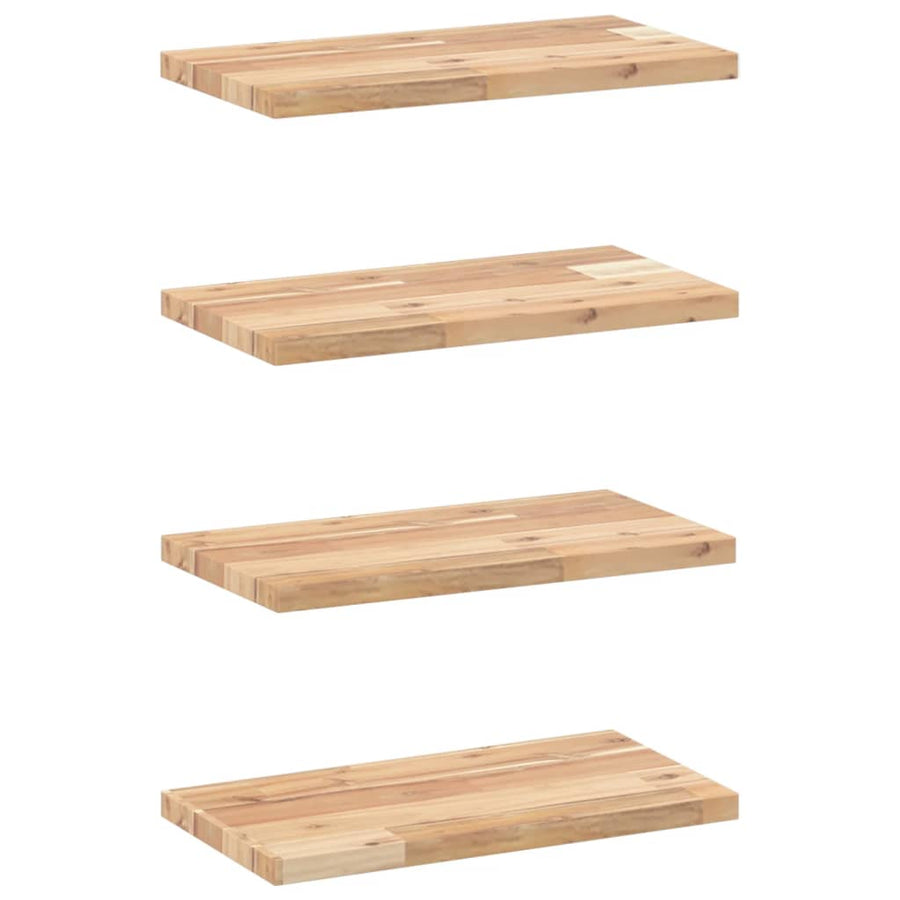 Wandschappen Zwevend Onbehandeld Acaciahout Naturel 4 60 x 20 x 2 cm 1