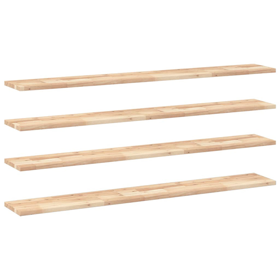 Wandschappen Zwevend Onbehandeld Acaciahout Naturel 4 140 x 20 x 2 cm 1