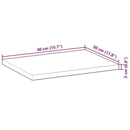 Wandschappen 3 st zwevend 40x30x2 cm onbehandeld acaciahout