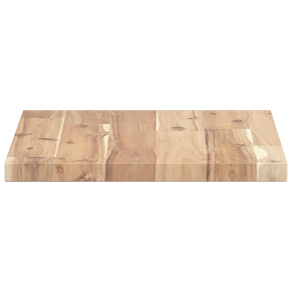 Wandschappen 2 st zwevend 60x30x2 cm onbehandeld acaciahout