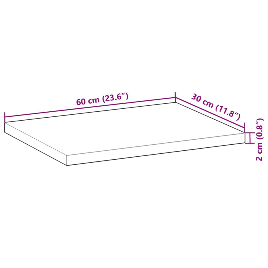 Wandschappen 3 st zwevend 60x30x2 cm onbehandeld acaciahout
