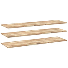 Wandschappen Zwevend Onbehandeld Acaciahout Naturel 3 140 x 40 x 2 cm 1