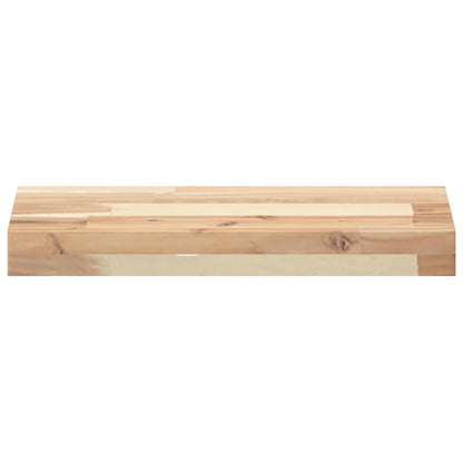 Wandschappen 4 st zwevend 40x20x4 cm onbehandeld acaciahout