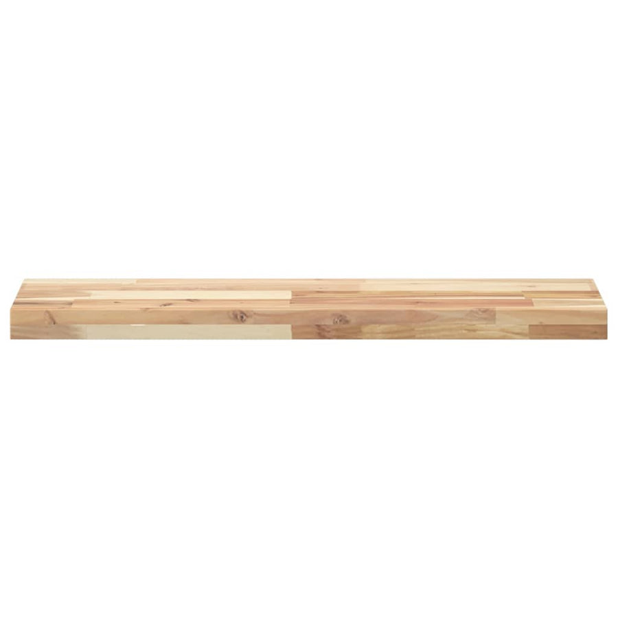 Wandschappen 4 st zwevend 100x20x4 cm onbehandeld acaciahout