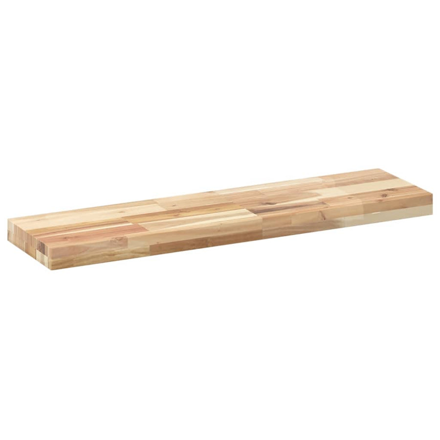 Wandschappen 4 st zwevend 100x20x4 cm onbehandeld acaciahout