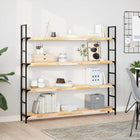 3 floating wall shelves 140x20x4 cm untreated acacia wood