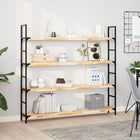 Floating wall shelf 160x20x4 cm untreated solid acacia wood
