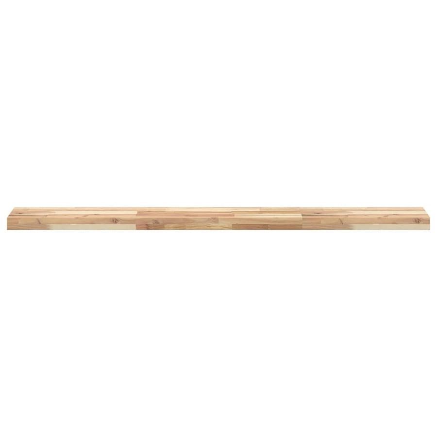 Wandschappen 2 st zwevend 160x20x4 cm onbehandeld acaciahout