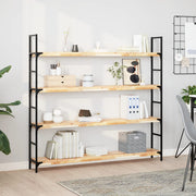 Wandschappen 2 st 160x20x4 cm onbehandeld acaciahout