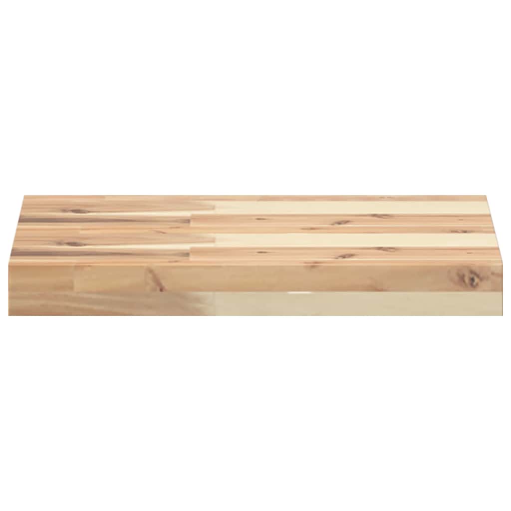 Wandschap Zwevend Onbehandeld Massief Acaciahout Naturel 1 40 x 30 x 4 cm
