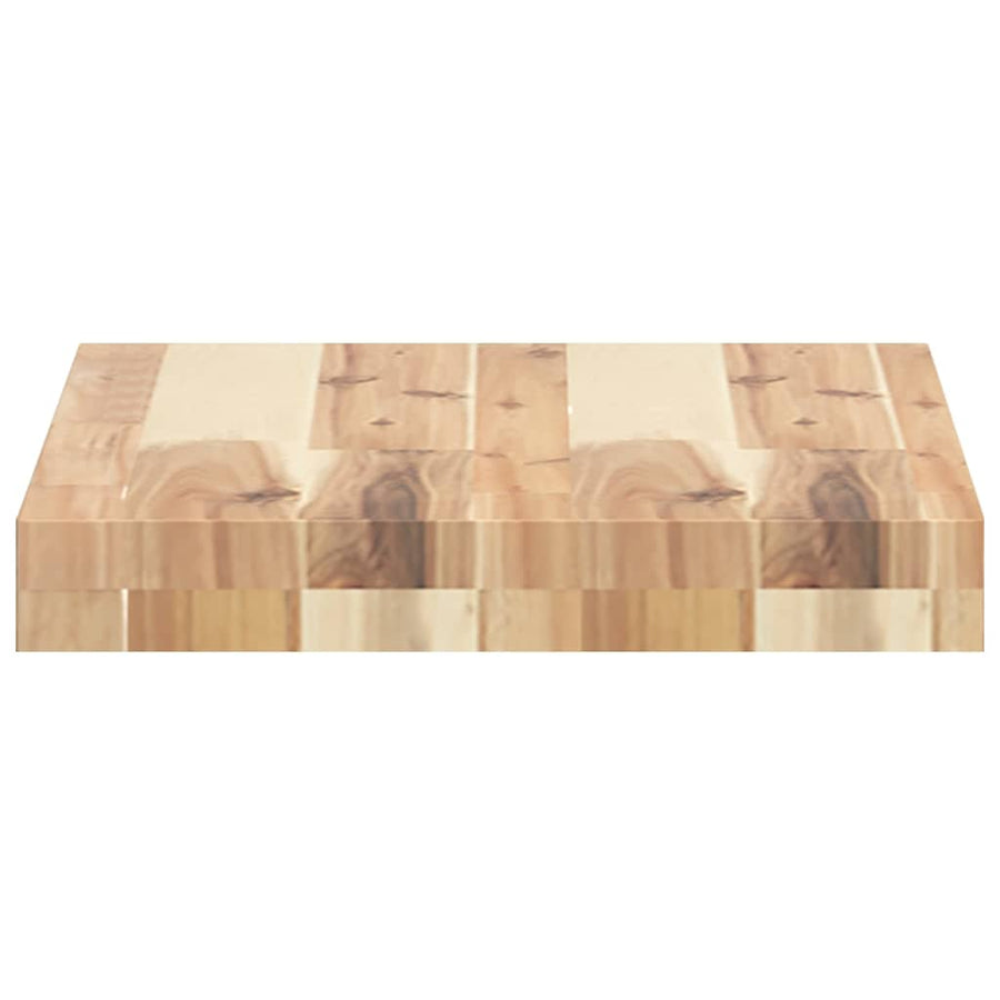 Wandschap Zwevend Onbehandeld Massief Acaciahout Naturel 1 40 x 30 x 4 cm