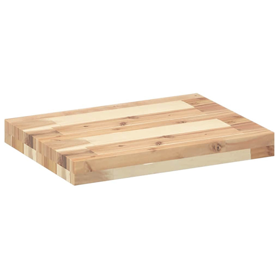 Wandschap Zwevend Onbehandeld Massief Acaciahout Naturel 1 40 x 30 x 4 cm