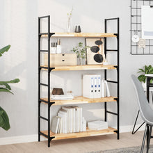 Wandschappen 4 st zwevend 80x30x4 cm onbehandeld acaciahout