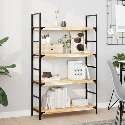 Wandschappen 4 st zwevend 80x30x4 cm onbehandeld acaciahout