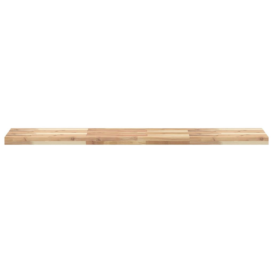 Wandschappen 2 st zwevend 140x30x4 cm onbehandeld acaciahout