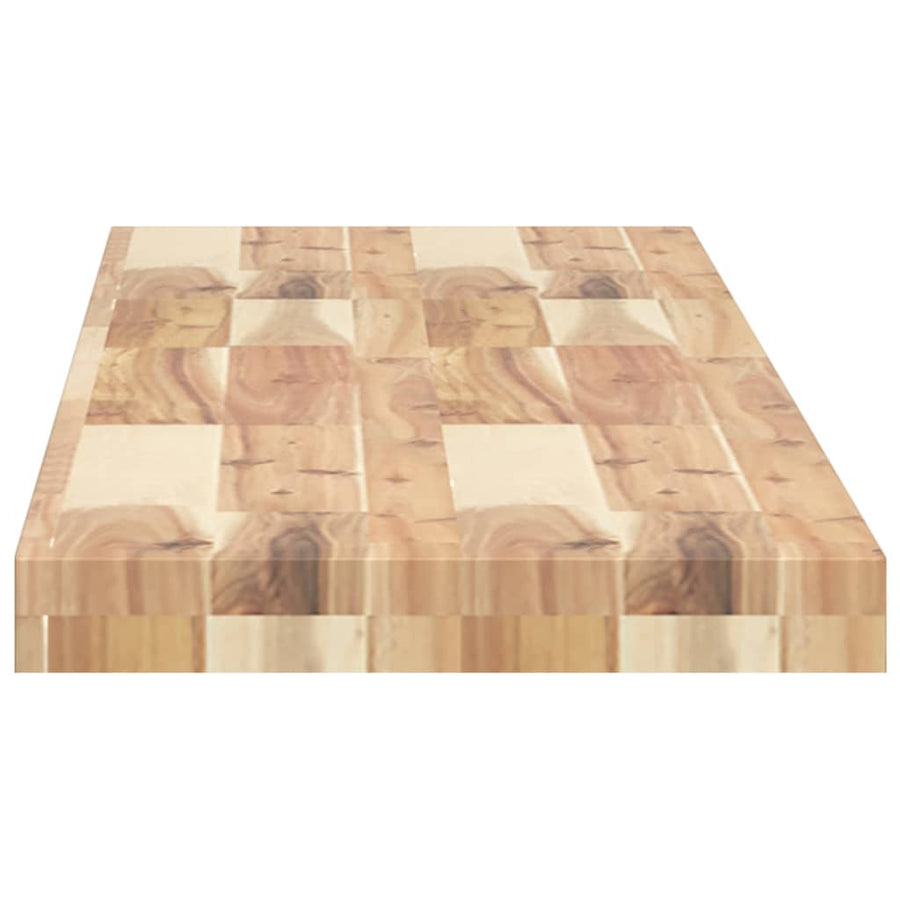 Wandschappen 3 st zwevend 140x30x4 cm onbehandeld acaciahout