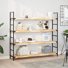 Wandschappen 4 st zwevend 160x30x4 cm onbehandeld acaciahout
