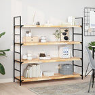 Wall shelves 2 pcs floating 160x40x4 cm untreated acacia wood