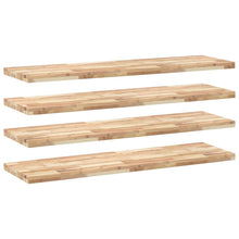 Wandschappen 4 st zwevend 160x40x4 cm onbehandeld acaciahout