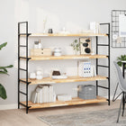 Wall shelves 4 pcs floating 160x40x4 cm untreated acacia wood