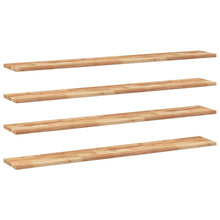 Wandschappen 4 st zwevend olieafwerking 140x20x2 cm acaciahout
