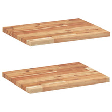 Wandschappen 2 St Zwevend Olieafwerking 40X30X2 Cm Acaciahout Olie-Afwerking