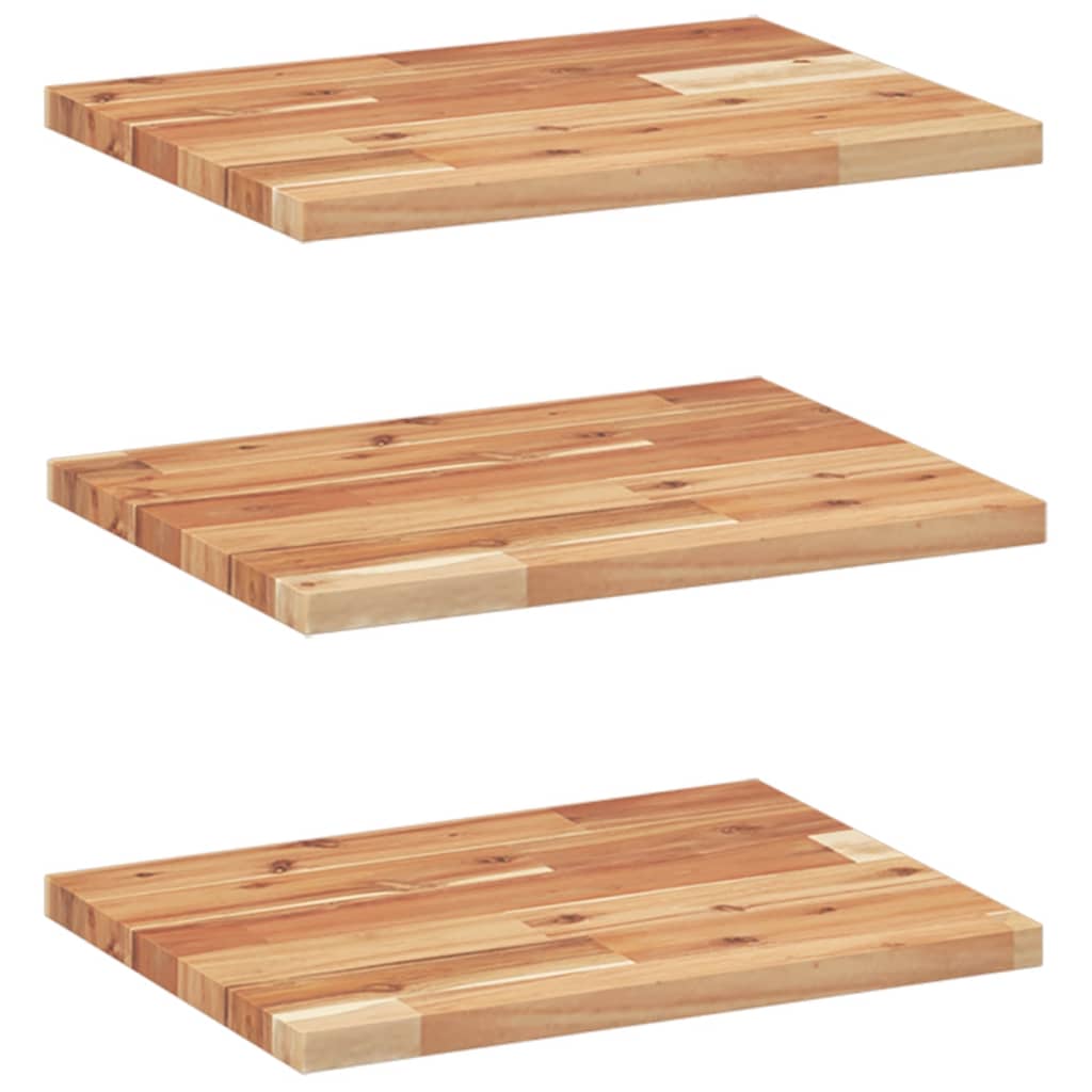 Wandschappen 3 St Zwevend Olieafwerking 60X30X2 Cm Acaciahout Olie-Afwerking