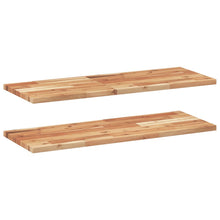 Wandschappen 2 st zwevend olieafwerking 80x30x2 cm acaciahout