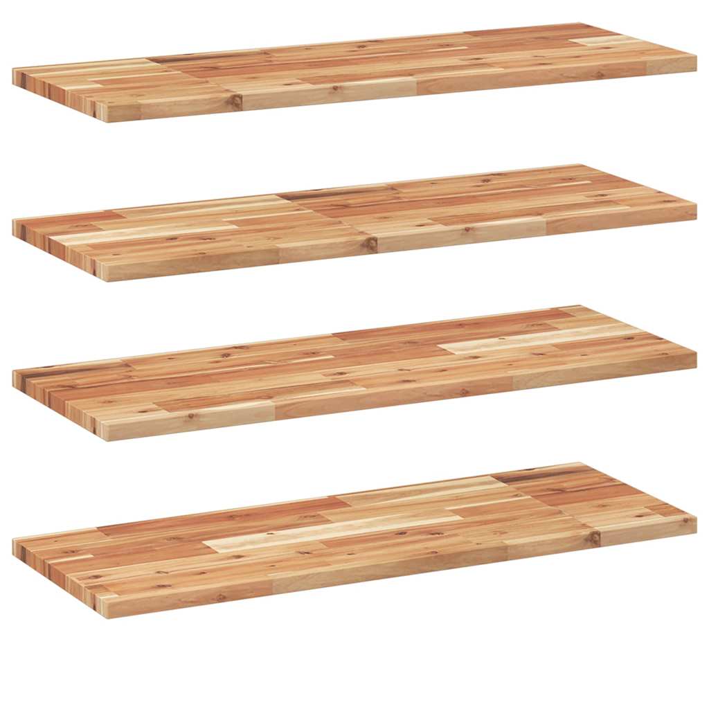 Wandschappen Zwevend Olieafwerking Acaciahout Donkerbruin 4 80 x 30 x 2 cm 1