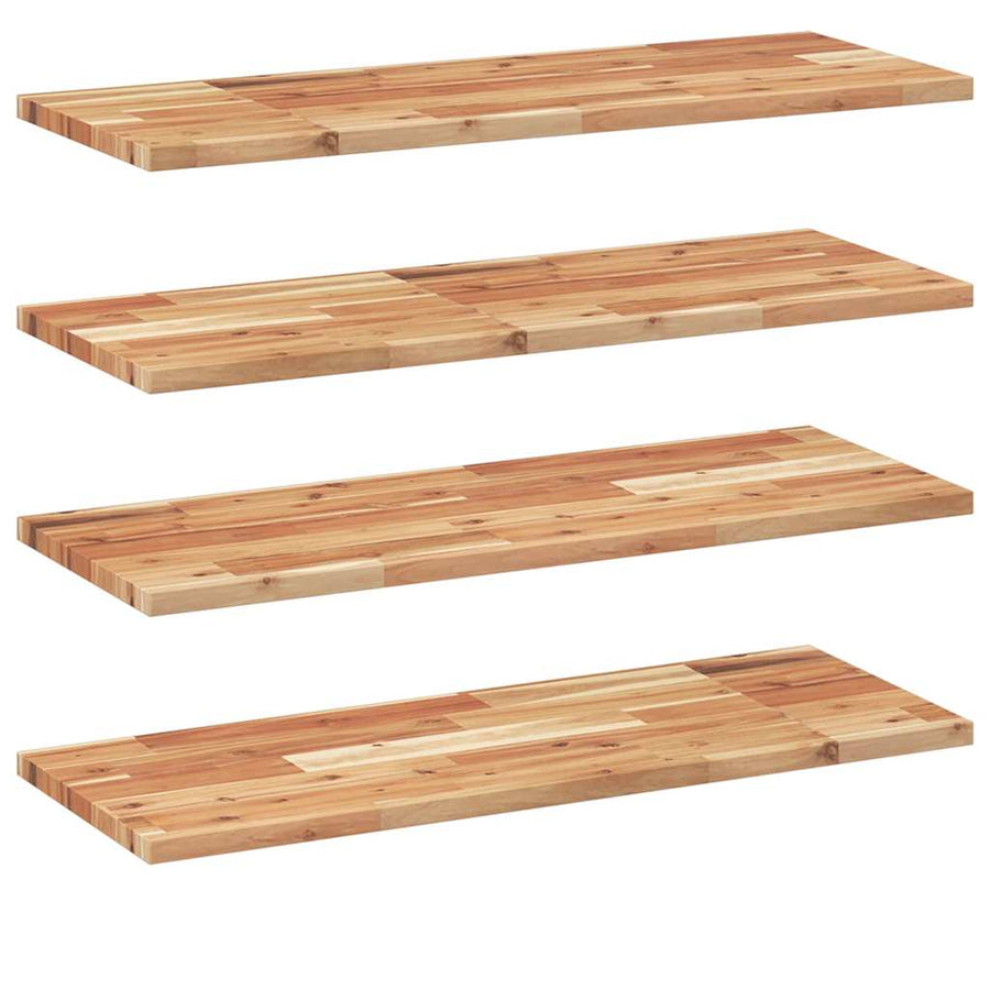 Wandschappen Zwevend Olieafwerking Acaciahout Donkerbruin 4 80 x 30 x 2 cm 1