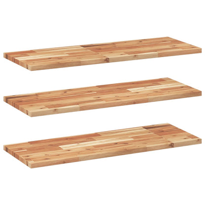 Wandschappen 3 st zwevend olieafwerking 100x30x2 cm acaciahout