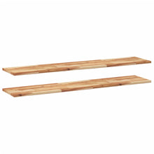 Wandschappen 2 st zwevend olieafwerking 140x30x2 cm acaciahout