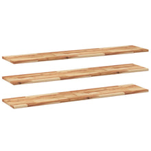 Wandschappen 3 st zwevend olieafwerking 140x30x2 cm acaciahout